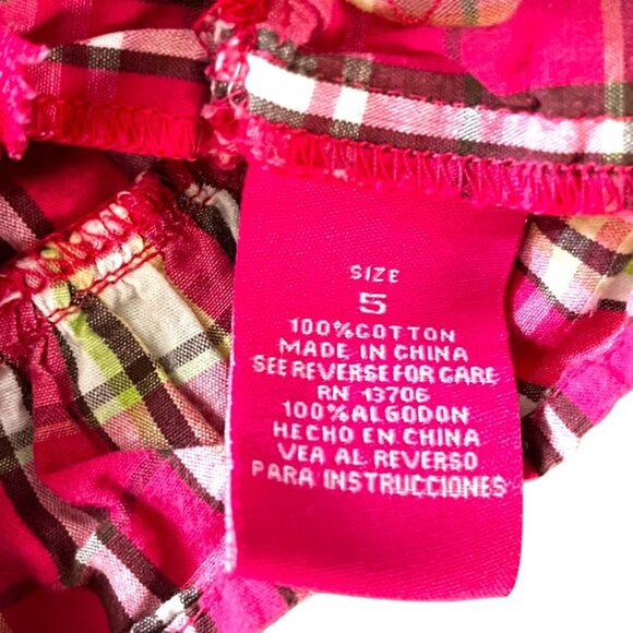 French Toast Girls Pink Plaid Ruffle Skort With Built-In Shorts Sz 5 Multicolor - Picture 5 of 9